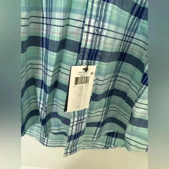 NWT Men’s Small Long Sleeve Button Down Shirt Ralph Lauren Blue Checkered Shirt - Picture 8 of 10